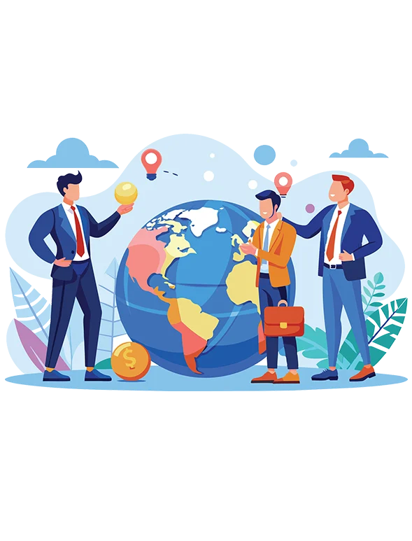 Global opportunities with ITIN illustration showing US financial access